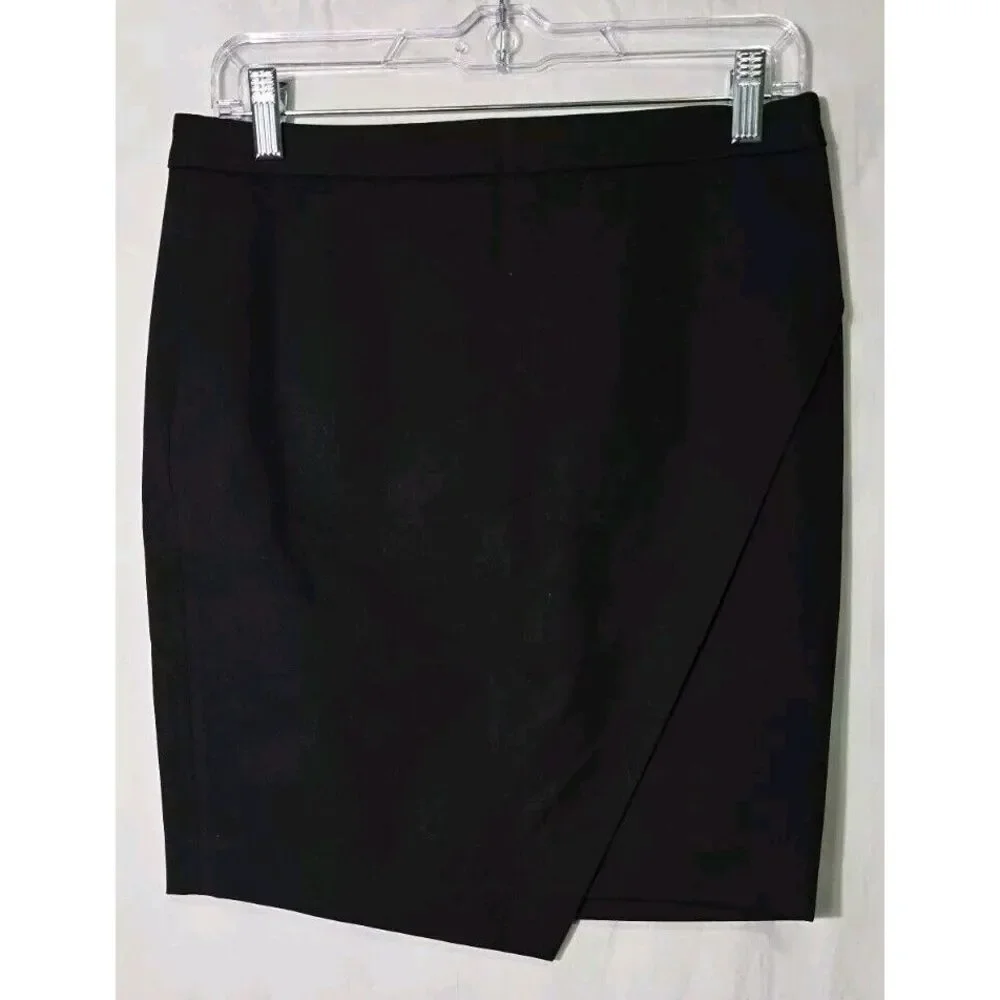 Banana Republic Skirt Womens Size‎ 4P Black Straight & Pencil Wrap Stretch